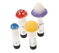 PartyKindom 4pcs Cute Mushroom Tire Valve Caps Set Funny Custom Stem Covers for Cars Motorcycles Trucks Bicycles Easy Installation Compatible with All Valve Types