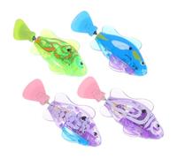 PartyKindom 4Pcs Electric Fish for Cats Interactive Glowing Swimming Fish Kitten Plaything Fun Design for Indoor Exercise Stimulation Reduces Loneliness Promotes Activity