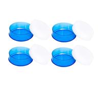 PartyKindom 4pcs Finger Moistener for Cash Handling Transparent Blue Sponge Cups for Quick Sorting for Banks Financial Institutions Enhances Productivity Money Counting