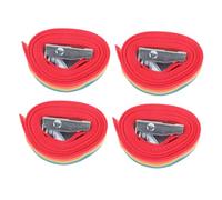 PartyKindom 4pcs Heavy Duty Tie Down Straps with Zinc Alloy Ratchet Buckle Cargo Securing Bands for Kayak Luggage Rack Outdoor and Travel Use Rainbow Color