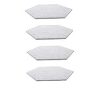 PartyKindom 4pcs Hexagon Soundproofing Mats Wall Pads, Silver Grey Felt Sound Insulation Panels for Noise Reduction, Self-adhesive Background Wall Decor for Home and Office