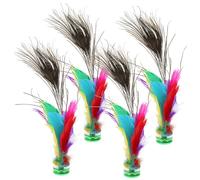 PartyKindom 4Pcs Kick Shuttlecocks Traditional Foot Exercise for Boys and Outdoor Indoor Fitness Coordination Game