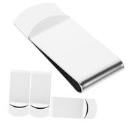 PartyKindom 4pcs Lightweight Stainless Steel Money Clip Compact and Practical Money Storage Clips for Cash Checks and Cards for Office and Everyday Use