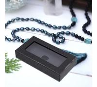 PartyKindom 4pcs Men Bow Tie Packaging Box Stylish Black with Window Practical Display Thickened Paper Box for Occasions