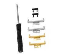 PartyKindom 4pcs Metal Watch Strap Connector for Watch Fit Replacement Adapter Compatible Bands Easy Assembly Without Tools Silver and Gold
