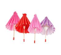 PartyKindom 4pcs Mini Colorful Paper Umbrellas DIY Hand Painted Craft Decorations for Kindergarten Art Projects Blank Strong Material Hanging Ornaments