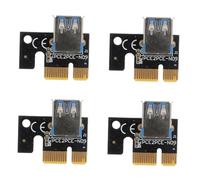 PartyKindom 4pcs Pci-e 1x to 16x Adapter Cards with USB 3.0 High Performance Pcb Riser Cards Preventing Signal Attenuation, for Mining and Computer Accessories