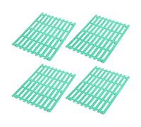 PartyKindom 4pcs Plastic Rabbit Foot Pads for Cage Wear-resistant and Paw Protection Mats, Green Small Animal Floor Mats Suitable for Rabbits and Dogs in Pet Cages