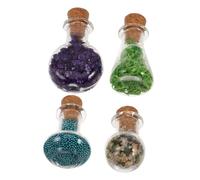 PartyKindom 4pcs Realistic Miniature Bottles for Dollhouse Decor Drifting Potion Jars for Halloween DIY Miniature Kitchen Accessories Lifelike Bottles for Fairy Garden and Home Decoration