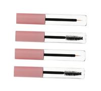 PartyKindom 4pcs Refillable Pet Mascara Eyeliner Tubes Elegant Small Lash Container for Travel Chic Design Durable Washable Makeup Bottles for Women Random Color