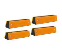 PartyKindom 4pcs Reflective Road Markers High Visibility Delineators for Sidewalks and Driveways Easy Installation Roadway Reflectors for and Garages