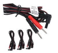 PartyKindom 4pcs Replacement Lead Wire Cable for Physiotherapy Machine Pin Connector Compatible with Massage Strips Stable Performance and Easy Installation for Therapy Devices