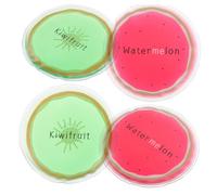 PartyKindom 4Pcs Reusable Fruit Gel Ice Packs Soft Cold Packs for Injuries Relief Adults Portable Cooling Bags for Sports and Everyday Use