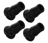 PartyKindom 4Pcs Rubber Cane Tips Non Slip Replacement Tips for Walking Sticks Hiking Poles and Crutches Durable Soft Rubber for Stability and Ground Protection