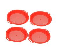 PartyKindom 4Pcs Sand Sifter Lightweight Plastic Beach Tools for Treasure Hunting Shell Collecting for Summer Parties Outdoor Playdates