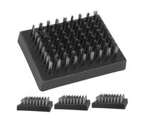 PartyKindom 4pcs Stainless Steel Barbecue Cleaning Brush with Heat Resistant Grill Scrubber for Outdoor Bbq Grate Cleaning Wire Grill Brush Replacement Heads