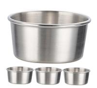 PartyKindom 4Pcs Stainless Steel Condiment Cups Multi-Function Sauce Containers for Kitchen and Restaurant Use Dipping Bowls for Ketchup Mustard Salad Dressings Easy to Store and Carry