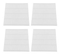 PartyKindom 4pcs Sushi Rolling Mats Plastic Sushi Roller Set Reusable Tools for Making at Home with White Sturdy Mats that Will Not Hurt Hands