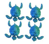 PartyKindom 4pcs Turtle Model Office Decor Resin Little Sea Turtle Figurine 3d Printed Animals Adornment Animals Sea Ornament Decorative Statue Plastic Green
