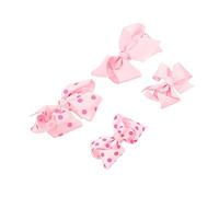 PartyKindom 4pcs Unique Boys and Girls Bow Hair Clips Dots for Girls Boy Day Birthday Thanksgiving
