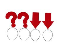 PartyKindom 4pcs Unique Question Mark Arrow Headband Funny Cosplay Headwear for Parties Events Comfortable Decorative Photo Props Fun Accessory for Memorable Moments