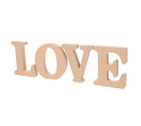 PartyKindom 4Pcs Wear-Resistant Wooden Desk Decors DIY Painted Letter Ornaments for Party Table Home Accessory Decorative English Alphabet Craft