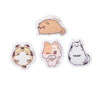 PartyKindom 4pcs Wood Pulp Sponge for Dish Washing Cartoon Animals Scrub Sponge Kitchen Cleaning