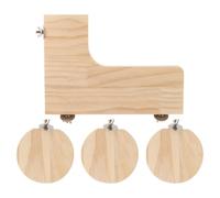 PartyKindom 4pcs Wooden Pedal Platforms for Hamster Cage, Squirrel and Chinchilla Set in Khaki, Composite Material Standing Boards to Promote Sports and Develop Coordination for Resting