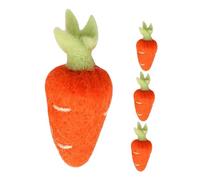 PartyKindom 4pcs Wool Felt Carrot Hairpin Handmade DIY Brooch Accessories for Clothes Hats Versatile Autumn Easter Thanksgiving Halloween Party Farmhouse Decor