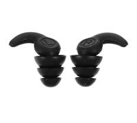 PartyKindom 4Th Generation Black Silicone Noise Cancelling Sleeping Ear Protection Plugs Waterproof Sound Insulation for Swimming, Dormitory, Concerts, and Loud Music