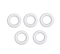 PartyKindom 5 Pcs Circular Ring Model for DIY Art Painting Supplies White Foam Accessory for Creative Crafts for Developing Hand Eye Coordination and Creativity