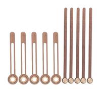 PartyKindom 5 Sets Wooden Clock Hands Replacement Clock Hands Kit Walnut Wood with Brass Sleeves Secure Fit Comfortable Touch Unique Elegant Design for DIY Enthusiasts