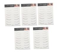 PartyKindom 5 Sheets Fake Eyelash Stickers Eyelash Tattoo Sticker High Adherence Natural Look for Women Suitable for Shopping and Parties