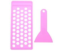 PartyKindom 50 Holes Lip Balm Filling Tray with Pp Material and Shovel Scraping Flat Feature Easy for DIY Use Purple Lip Balm Making Kit Suitable for Lipstick and Filling
