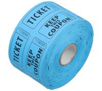 PartyKindom 500pcs Lottery Draw Tickets Class Reward Tickets Auctions Party Tickets Ticket for Events Carnivals Tickets Events Carnivals Raffle Tickets Sky-blue 170g Double Offset Paper