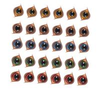 PartyKindom 50pcs Crochet Safety Eyes with Washers for Stuffed Animal Double Eyelid Plastic Craft Eyes Mixed Brown Easy Attachment for DIY Crochet Dolls Puppets and Plush Making Supplies