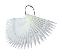 PartyKindom 50PCS Fan Shaped Nail Tips Palette for Nail Art Display and Practice for Color Palette and Salon Training