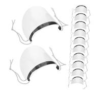 PartyKindom 50pcs Hair Styling Shield Transparent Plastic Facial Cover Clear Hairdressing Eye Protector for Salon and Home Use Efficient Design for Cleanliness and Versatile Applications
