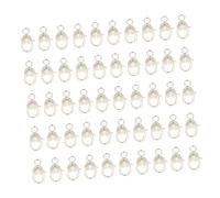 PartyKindom 50PCS Heart Shaped Lobster Clasps for DIY Jewelry Making Handbag Decoration Keyring Craft Supplies Durable Zinc Alloy Easy Open Close for Keychains Lanyards More