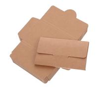 PartyKindom 50pcs Hotel Credit Card Protector Sleeves Membership Card Sleeve Kraft Paper Multipurpose Writeable Surface Khaki Colour for Apartment Buildings Retailers