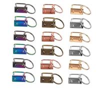 PartyKindom 50Pcs Metal Key Fob Clips for Wristlet Keyring and DIY Crafting Projects Durable Corrosion Resistant for Key Chains Lanyards and Belt Webbing