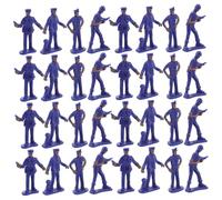 PartyKindom 50pcs Miniature Police Figurines Set Realistic Simulation Police Roleplay Figures for Sand Table Decoration and Garden Ornaments Compact and Detailed Collection