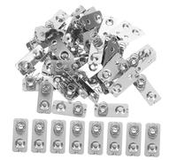 PartyKindom 50PCS Plated Metal Spring Contact Plates for Aaa Battery Terminal Conversion Battery Springs for Remote Controls and Chargers Positive to Negative Unipolar Replacement Parts