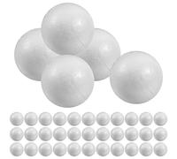 PartyKindom 50pcs Polystyrene Craft Balls Round Spheres Solid Wedding Decoration DIY Stuff for Party Crafts