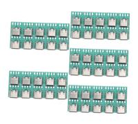PartyKindom 50pcs USB C Connector Board DIY Type C Female Pcb Converter Board for Data Line Cable Soldering Use in Electronics Projects