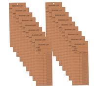 PartyKindom 50pcs Vintage Reading List Bookmarks with Hole Kraft Paper Library Card Page Holders for Book Lovers Students Book Club Members to Track Reading Dates and Personal Ratings