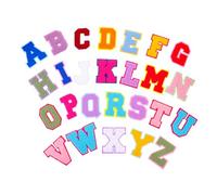 PartyKindom 52pcs Iron Embroidered Letter Patches for Clothes Repair and DIY Decoration Alphabet Appliques for Bags Hats Shoes Jeans Easy to Use Sew Fabric Stickers for Clothing Reinforcement