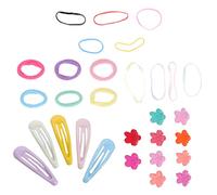 PartyKindom 565Pcs Hair Ties Snap Hair Clips Hair Accessories Box for Everyday Styles Parties Includes Assorted Elastic Bands Clips