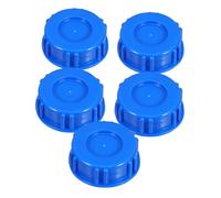 PartyKindom 5pcs 20l Blue Plastic Barrel Lid with Gasket, Large round Rainwater Collection Cover for Chemical Drum, Outdoor Water Storage and Tote Tank Protection