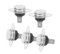 PartyKindom 5pcs Auto Reset Thermal Control Switch for Water Dispenser Coffee Maker Oven Heater Normally Closed Temperature Thermostat for Microwave Electric Smoker Safety Sensor